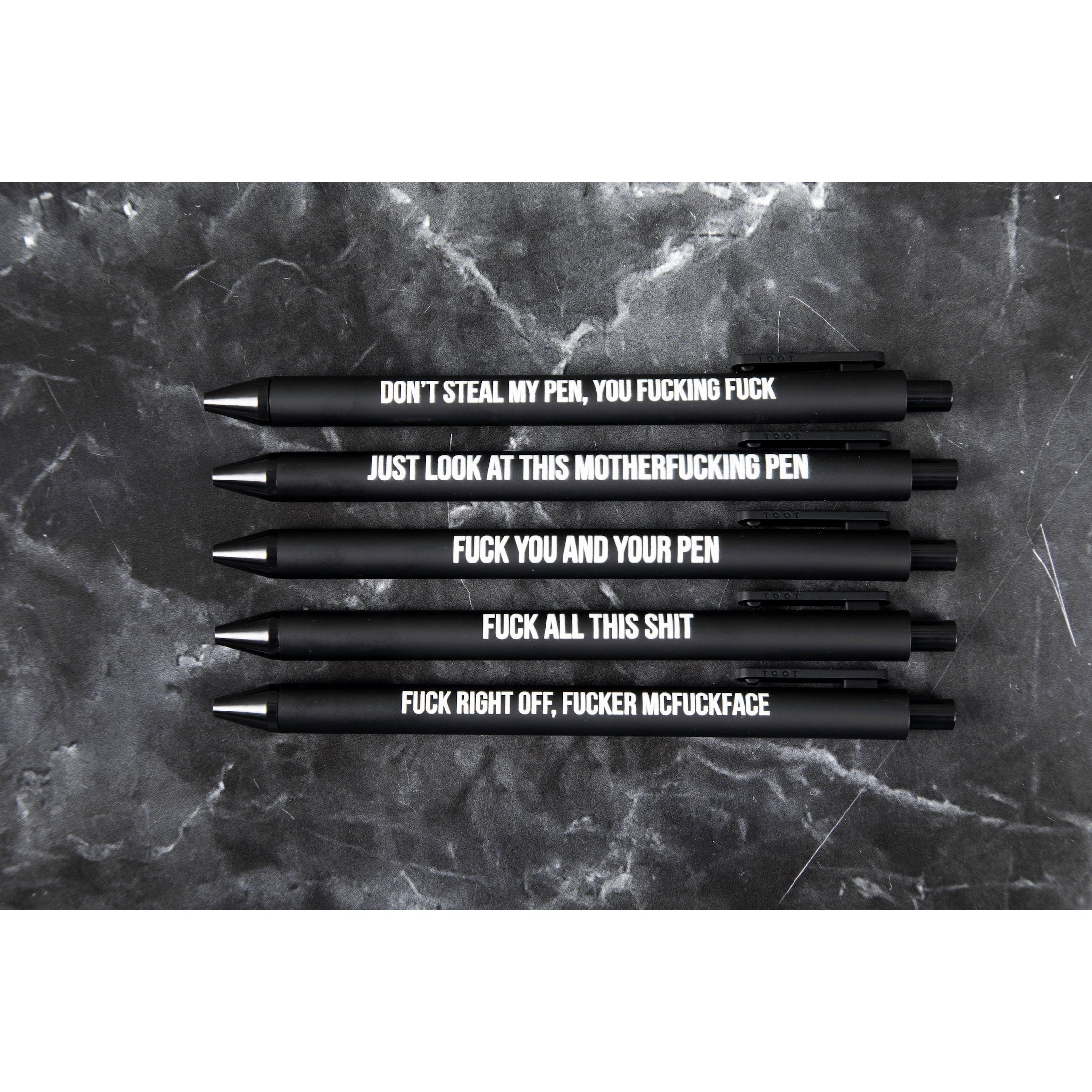 Wholesale Colorful Sweary Fuck Pens Cussing Pen Gift Set - 5 Gel